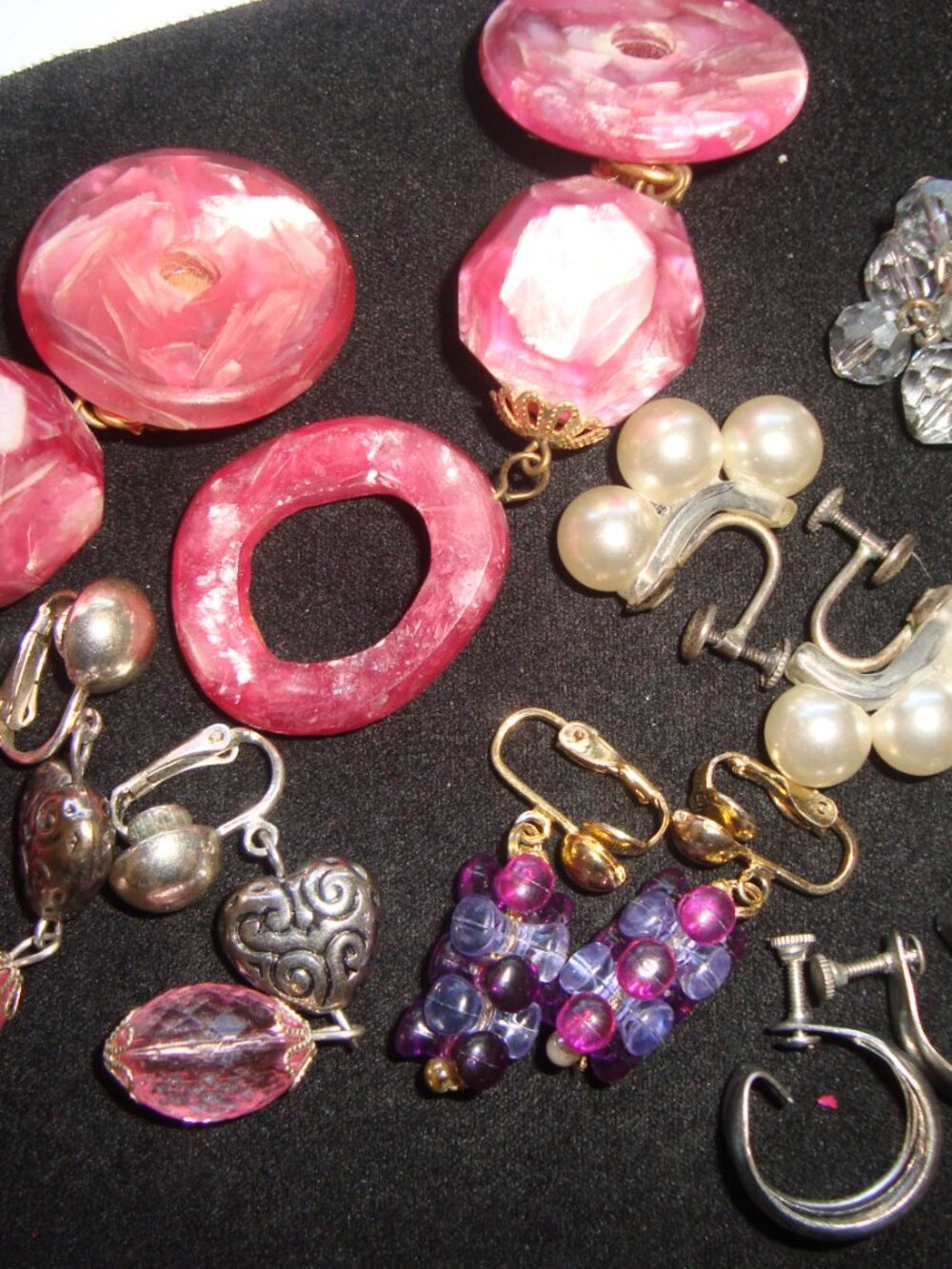 Vintage Mix lot of 6 Clip on & Screw on Earrings